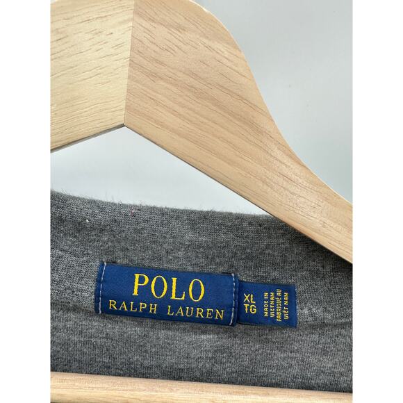 Polo Ralph Lauren Mens Gray Quarter Zip Pullover Size XL Sweater Casual - Picture 5 of 8